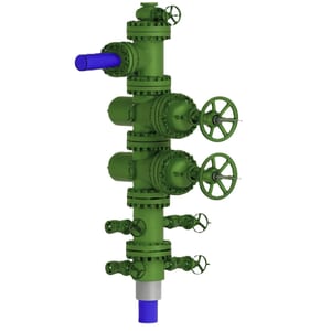 EPI Valves Texas green wellhead assembly illustration