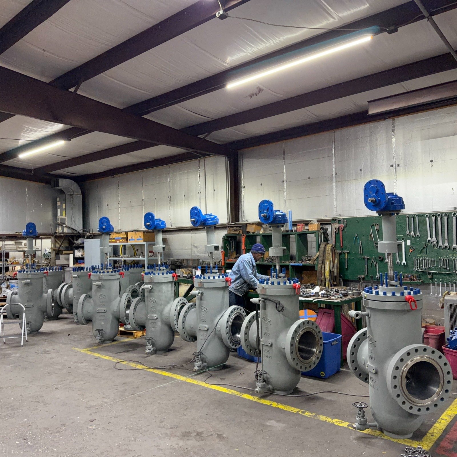 EPI Slab Gate Valve on factory floor
